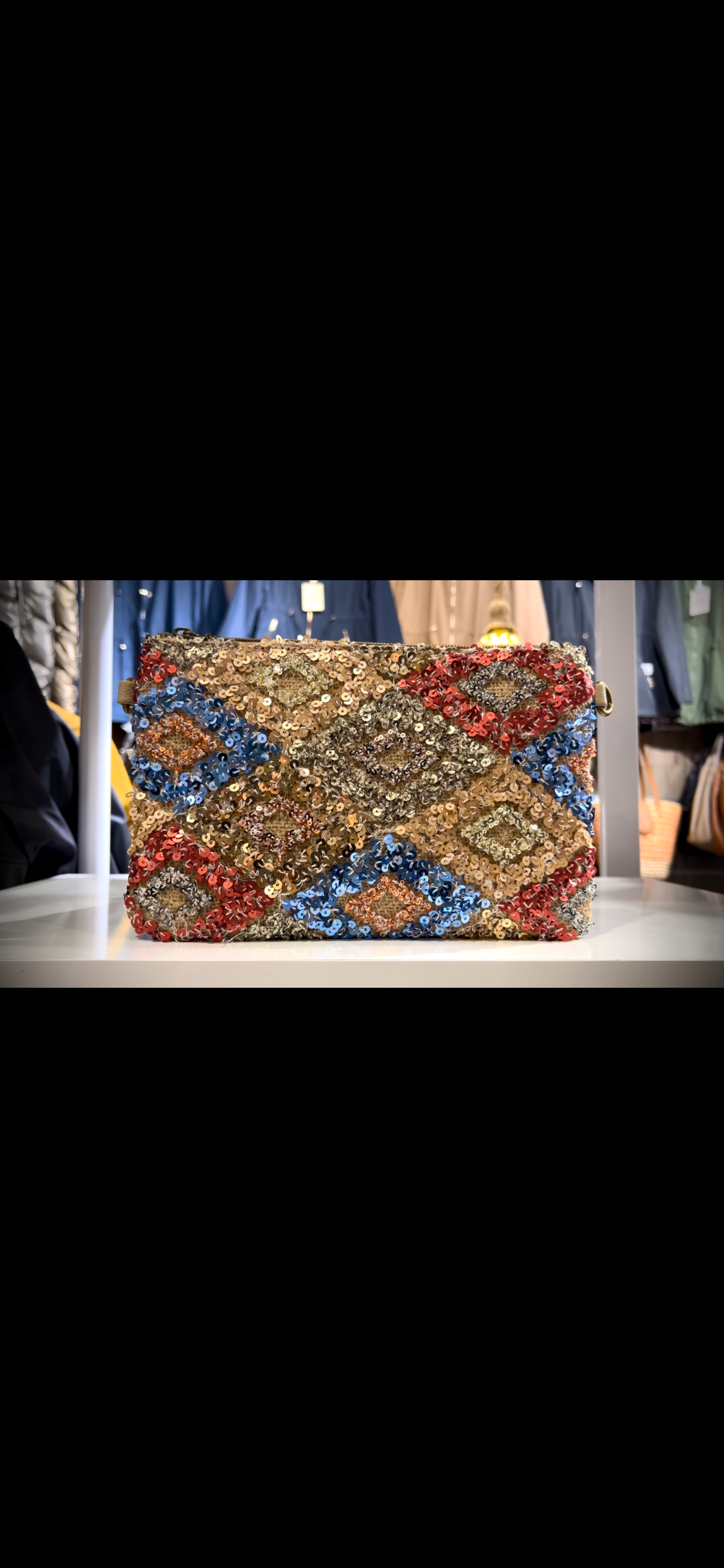 Pochette avec bandoulière En Sequin