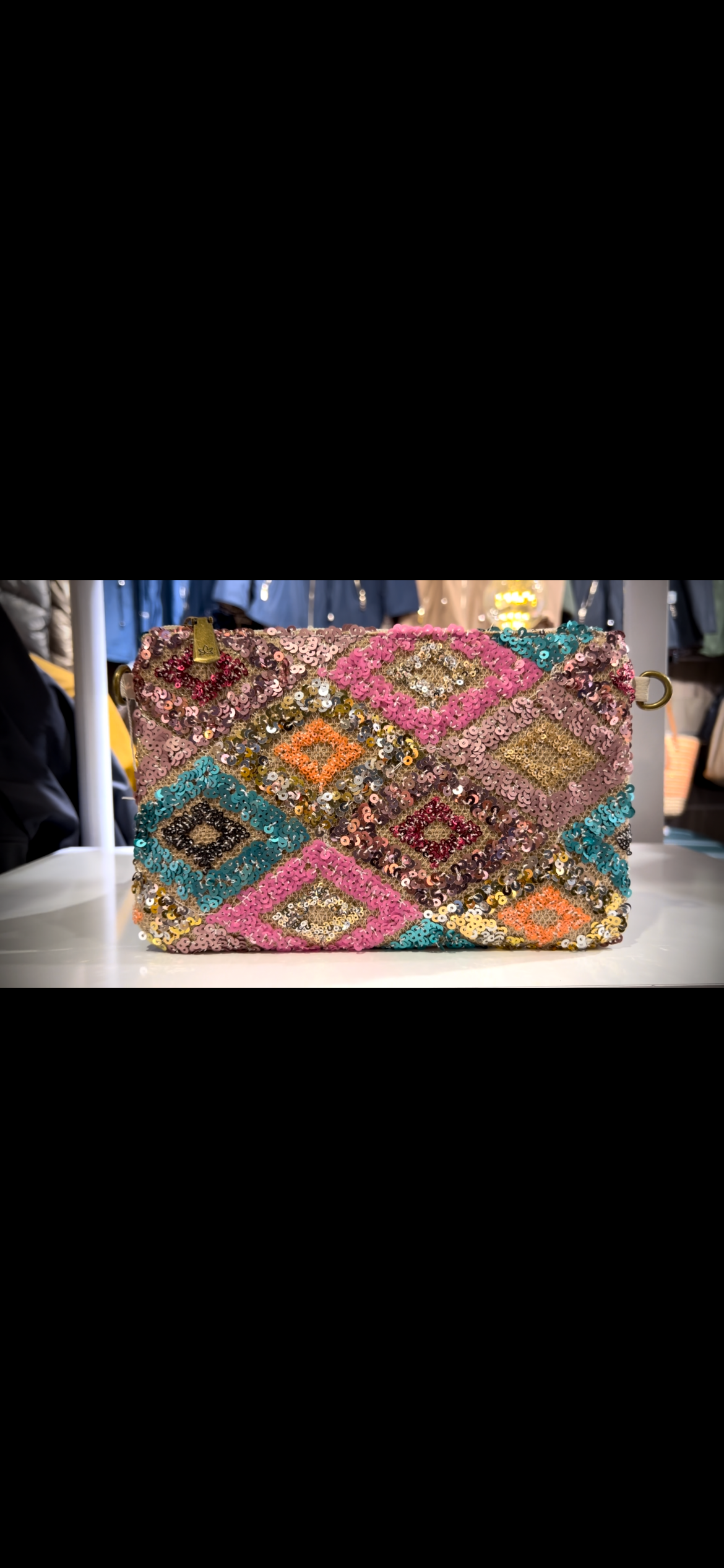 Pochette avec bandoulière En Sequin